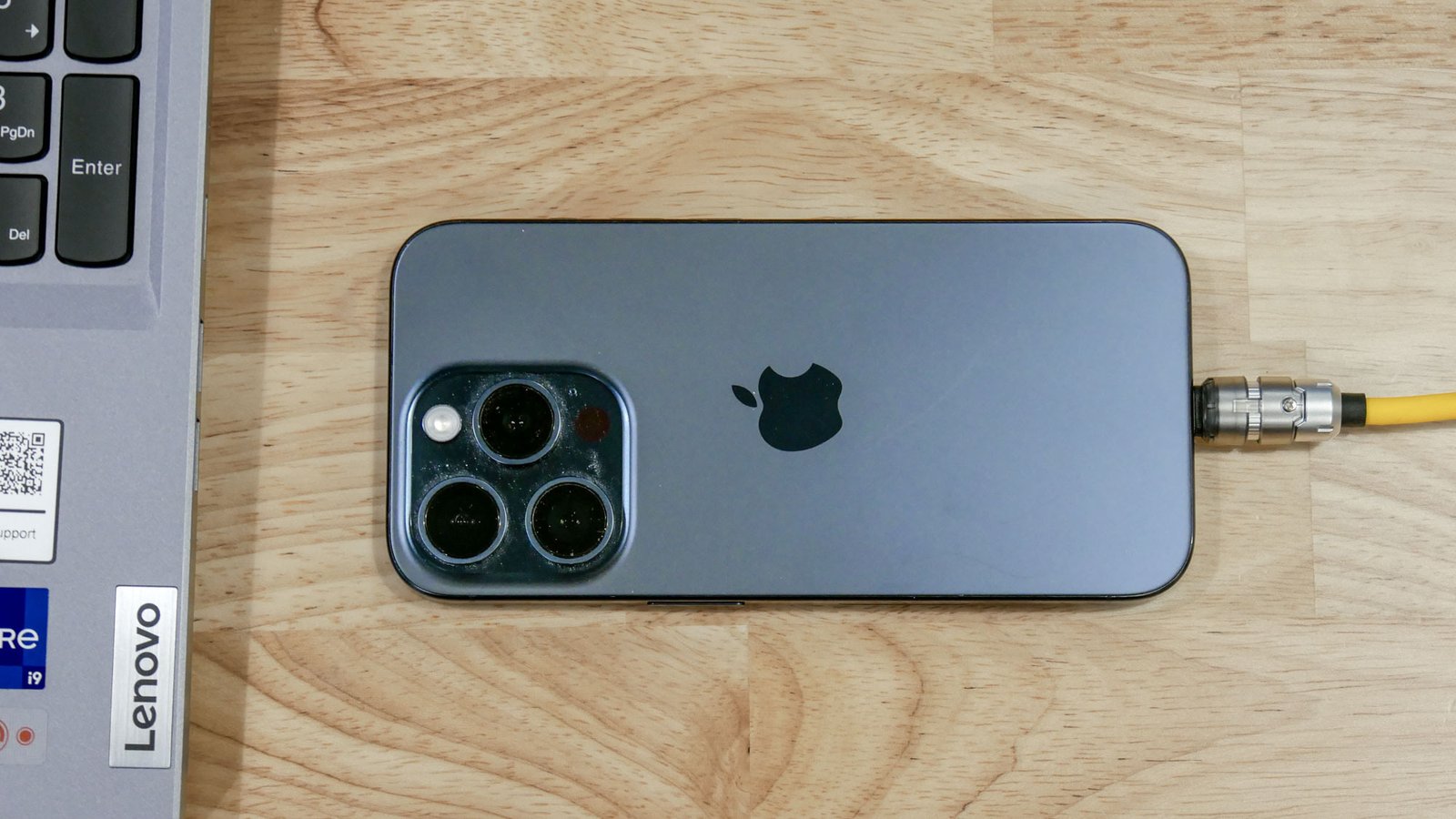 iPhone USB tethering.