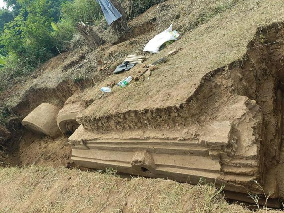 Earthquake reveals ancient royal structure in Myanmar